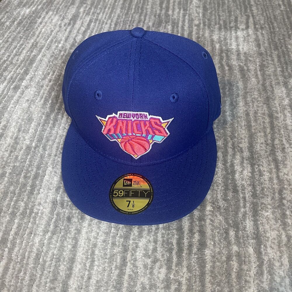 New York Knicks Hat Cap Fitted 7 1/8 Blue Interstellar Jelly Hat Club New Era